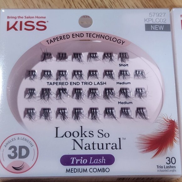 Set of 4 Eyelashes Long Lashes Kiss Trio Lash KPLC02, Faith Beauty, Earller Box - Picture 4 of 12